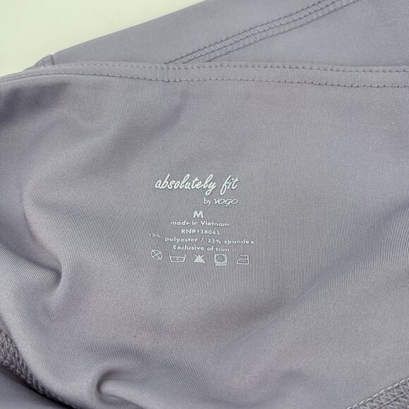 Set of 2 Absolutely Fit by VOGO Purple and Pink HighWaisted Leggings Size M New - Picture 4 of 10